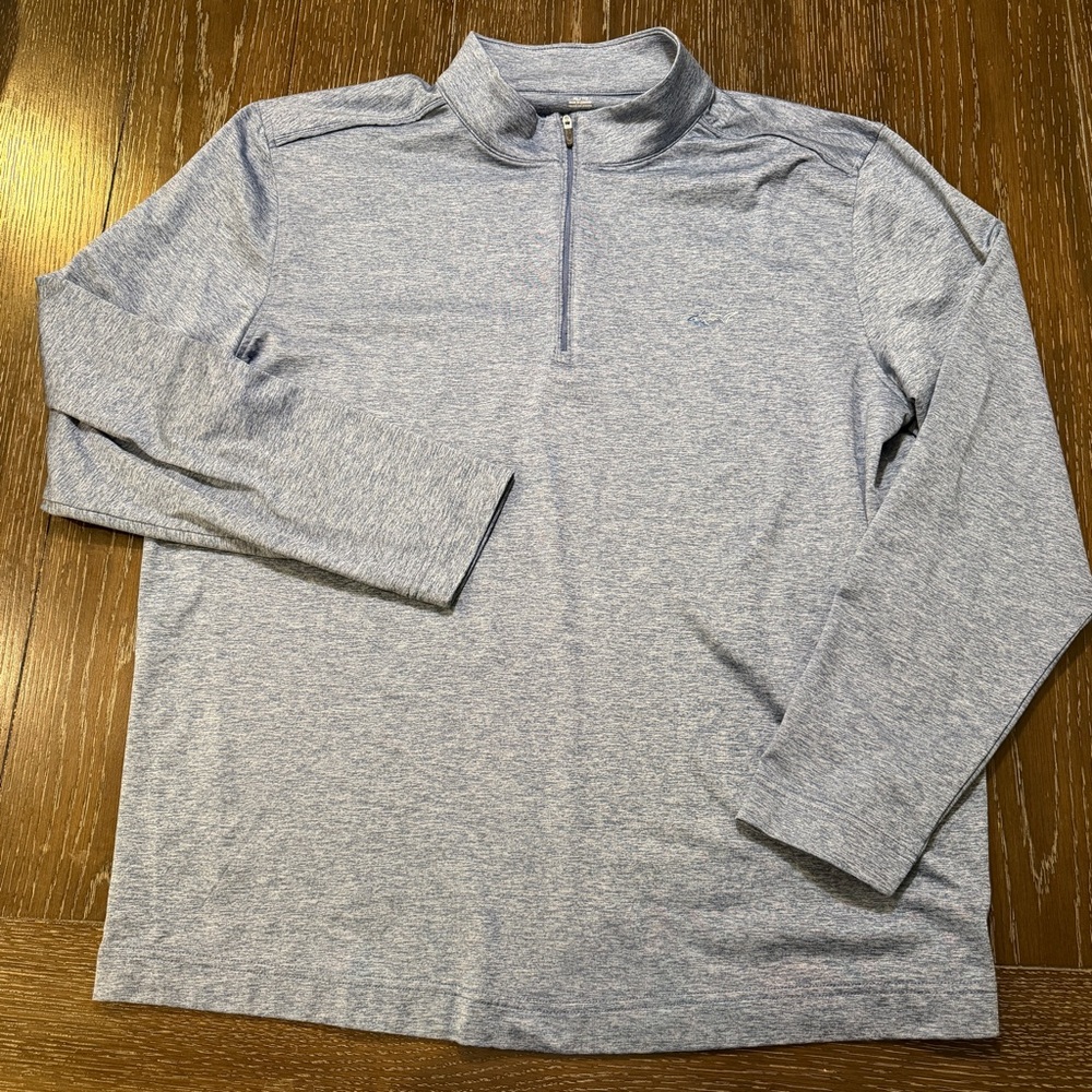 Greg Norman Men’s‎ Heathered Blue Quarter Zip Pullover Golf Size XL